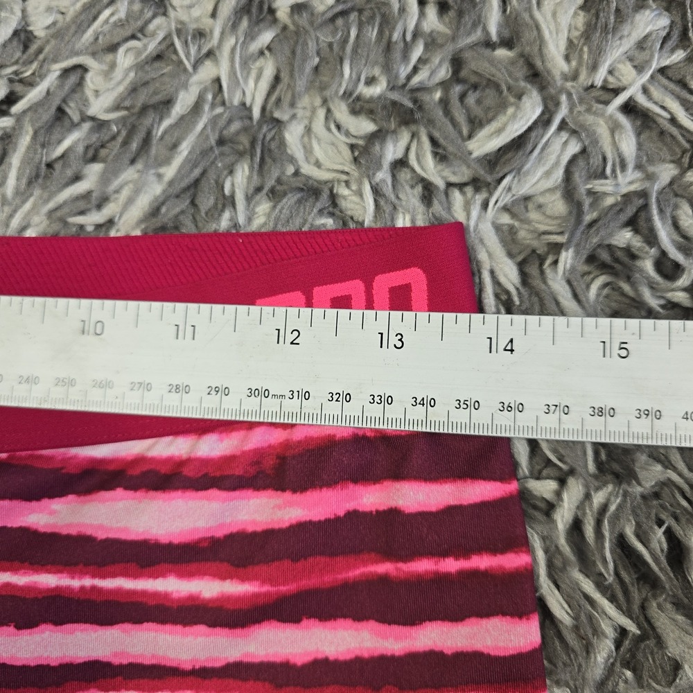 Nike Pro Leggings Womens Large Pink Purple Striped Capri Running Yoga 717430-677 - Picture 2 of 6
